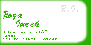 roza imrek business card